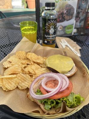 Pono burger  at Herbivores in Kailua Kona
