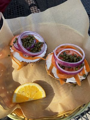 Lox sandwich  at Herbivores in Kailua Kona