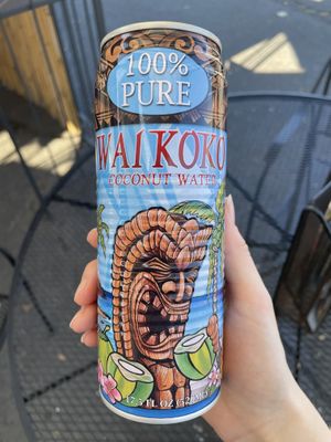 Coconut water  at Herbivores in Kailua Kona