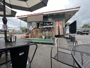 In the middle of a parking lot, doesn’t matter still yummy!!  at Herbivores in Kailua Kona