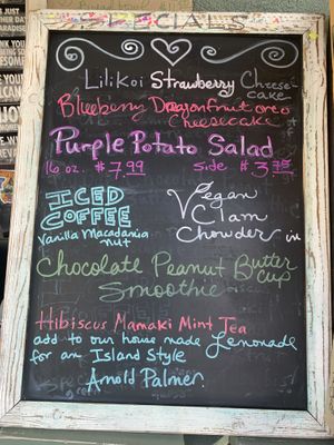 Specials  at Herbivores in Kailua Kona