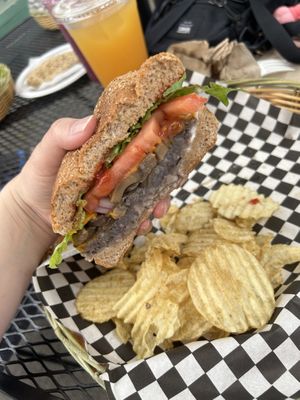 Taro burger at Herbivores in Kailua Kona