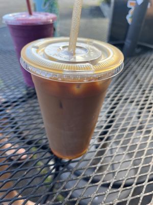 Iced coffee - needed a little more almond milkk  at Herbivores in Kailua Kona