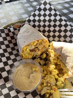 Southwest breakfast burrito. Spicy but delicious   at Herbivores in Kailua Kona