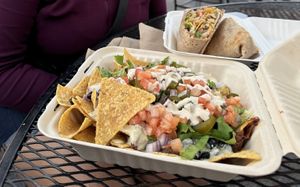 Nachos & Crunchwrap  at Herbivores in Kailua Kona