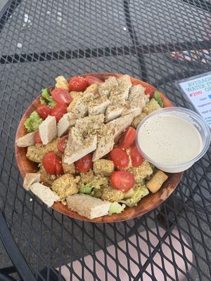 Chicken Caesar salad   at Herbivores in Kailua Kona