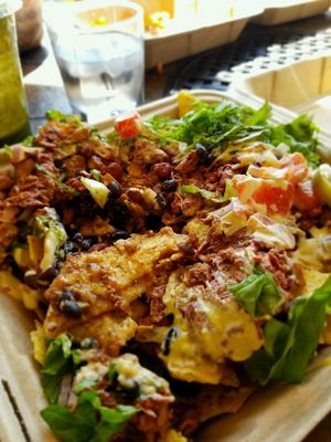 jackfruit nachos at Herbivores in Kailua Kona