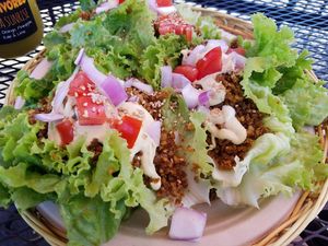 Raw tacos at Herbivores in Kailua Kona