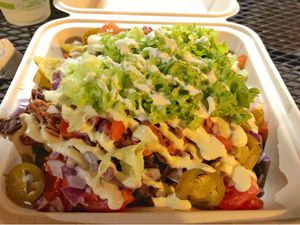 Jackfruit nachos at Herbivores in Kailua Kona