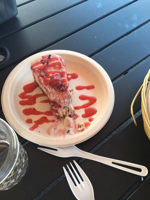 Vegan cheesecake  at Herbivores in Kailua Kona