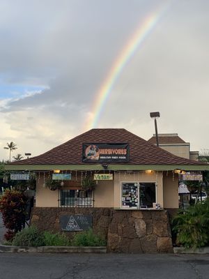 Vegan Love at the end of the rainbow  at Herbivores in Kailua Kona