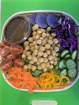 Rainbow salad  at Herbivores in Kailua Kona