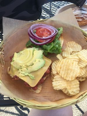 Pulled pork burger at Herbivores in Kailua Kona