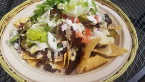 Jackfruit nachos at Herbivores in Kailua Kona