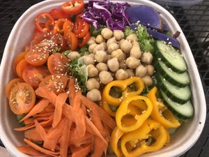 Rainbow Salad (without the dressing) at Herbivores in Kailua Kona
