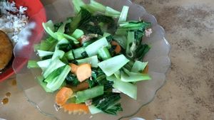 fried vegetables at Taw Tek Vegetarian in Yong Peng
