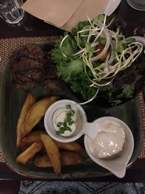 Mushroom steaks at Goodsouls Kitchen in Chiang Mai