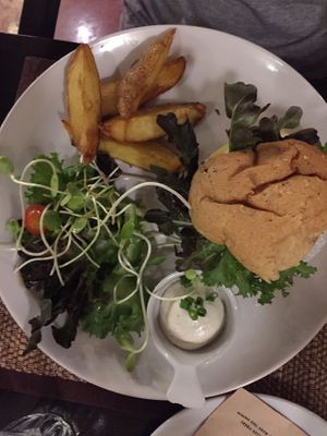 Burger at Goodsouls Kitchen in Chiang Mai