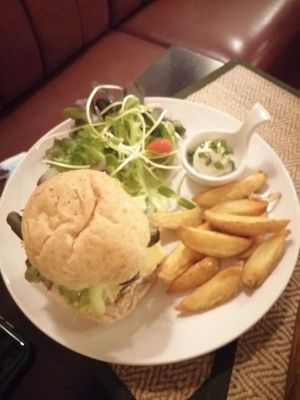 Mushroom and Cheese Burger at Goodsouls Kitchen in Chiang Mai