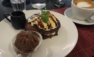 Chocolate pancakes at Goodsouls Kitchen in Chiang Mai