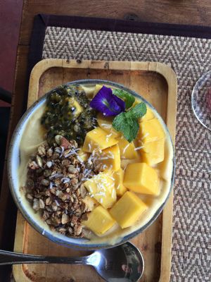 Mango bowl at Goodsouls Kitchen in Chiang Mai