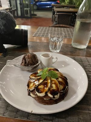 Cakao Banana Pancakes with Banana at Goodsouls Kitchen in Chiang Mai
