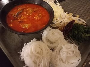 Rice vermicelli soup at Goodsouls Kitchen in Chiang Mai