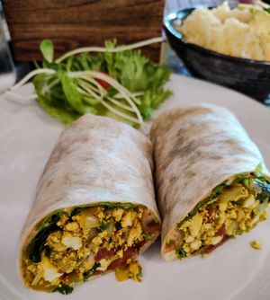 Tofu Scramble Wrap #Veganuary at Goodsouls Kitchen in Chiang Mai