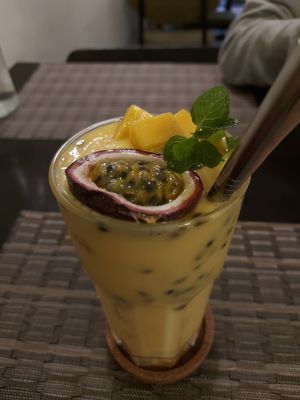 Mango passionfruit lassi at Goodsouls Kitchen in Chiang Mai