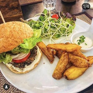 Burger  at Goodsouls Kitchen in Chiang Mai