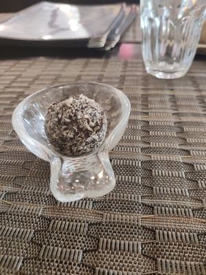Coconut energy ball at Goodsouls Kitchen in Chiang Mai