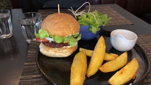 Beetroot burger at Goodsouls Kitchen in Chiang Mai