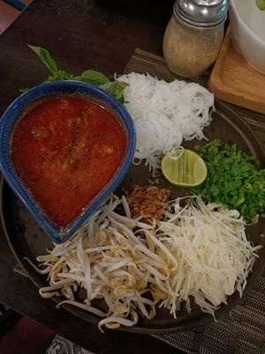 Vermicelli with rice noodle and tofu at Goodsouls Kitchen in Chiang Mai