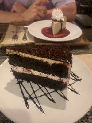 black forest cake and new york cheesecake  at Goodsouls Kitchen in Chiang Mai