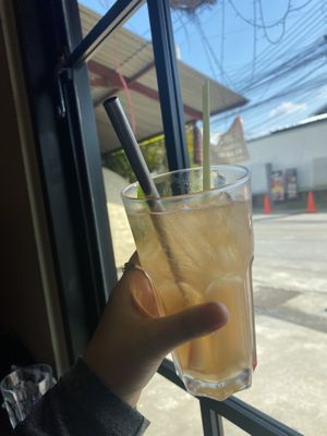 Ginger soda with fresh ginger and lemongrass  at Goodsouls Kitchen in Chiang Mai