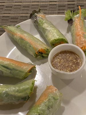 veg rolls (may contain traces of avocado)  at Goodsouls Kitchen in Chiang Mai