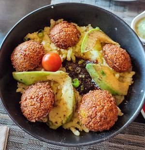 Potato Snow with Falafel & Avocado at Goodsouls Kitchen in Chiang Mai