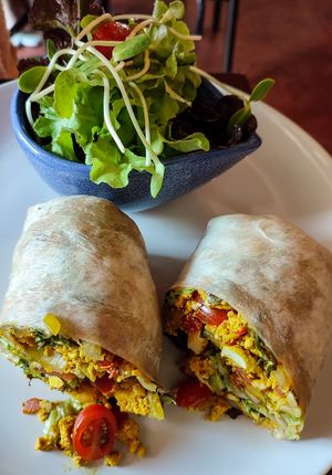 Tofu Scramble Wrap at Goodsouls Kitchen in Chiang Mai