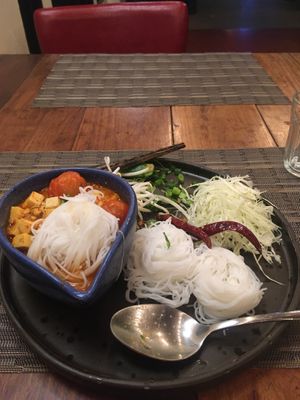 Spicy noodle soup - 130 baht  at Goodsouls Kitchen in Chiang Mai