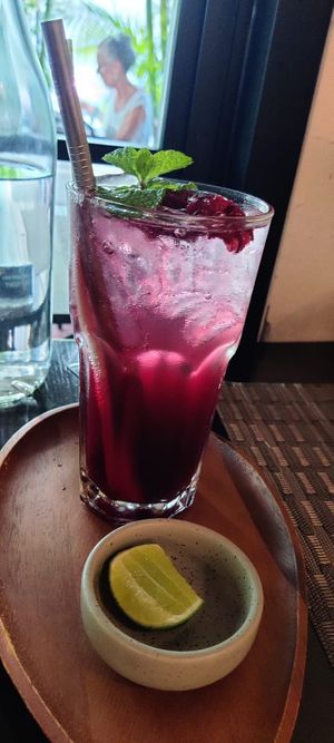 Hibiscus soda at Goodsouls Kitchen in Chiang Mai
