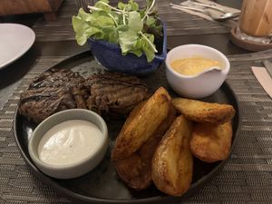 Steaks and chips  #Veganuary at Goodsouls Kitchen in Chiang Mai