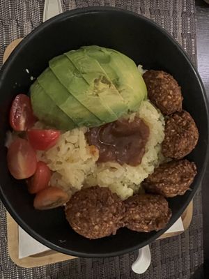 Mash and falafels  #Veganuary at Goodsouls Kitchen in Chiang Mai