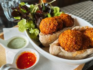 Falafel & pita bread (170 THB)  at Goodsouls Kitchen in Chiang Mai