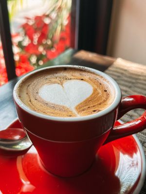 Cappuccino, regular w/ soy milk (70 THB)  at Goodsouls Kitchen in Chiang Mai