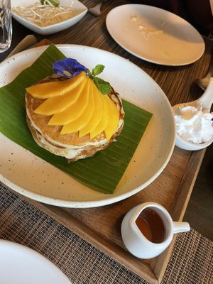 Mango pancakes  at Goodsouls Kitchen in Chiang Mai