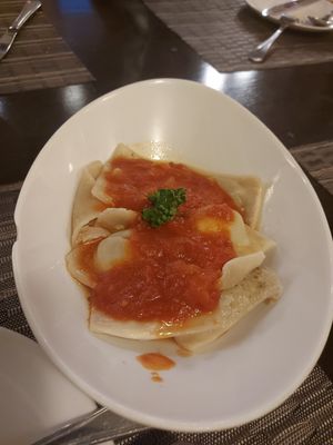 Mushroom ravioli at Goodsouls Kitchen in Chiang Mai