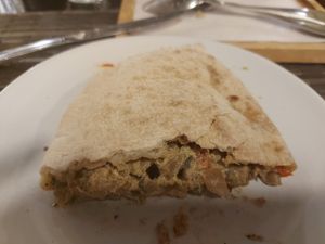 Mushroom calzone at Goodsouls Kitchen in Chiang Mai