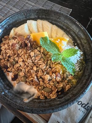 Coconut yougurt bowl  at Goodsouls Kitchen in Chiang Mai