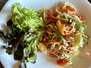 Som tam/papaya salad (110 THB)  at Goodsouls Kitchen in Chiang Mai
