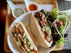 Falafel & pita bread (170 THB)  at Goodsouls Kitchen in Chiang Mai